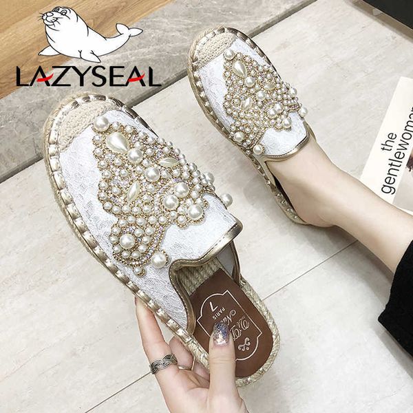 lazyseal new string bead half slippers spring slides women shoes pearl hemp flat heel shoes women cotton fabric lace mules shoes h0827, Black
lazyseal new string bead half slippers spring slides women shoes pearl hemp flat heel shoes women cotton fabric lace mules shoes h0827, Black