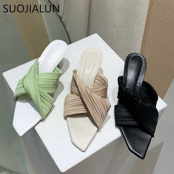 suojialun brand women slipper ladies summer thin high heel sandal shoes pointed toe slip on slides party pumps shoes 210630, Black
suojialun brand women slipper ladies summer thin high heel sandal shoes pointed toe slip on slides party pumps shoes 210630, Black