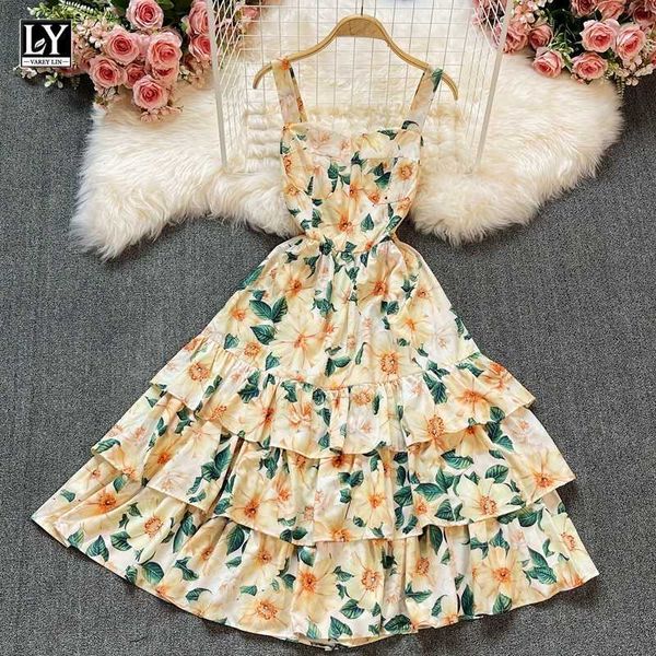 ly varey lin summer women bohemian floral high waist slip dresses casual sleeveless ruffles slim a-line female 210526, Black;gray
ly varey lin summer women bohemian floral high waist slip dresses casual sleeveless ruffles slim a-line female 210526, Black;gray