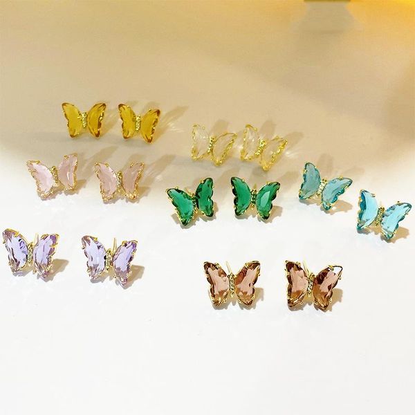 stud transparent crystal glass butterfly earrings for women fashion elegant shiny statement korean jewelry, Golden;silver
stud transparent crystal glass butterfly earrings for women fashion elegant shiny statement korean jewelry, Golden;silver