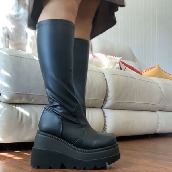 2022 Large Size 43 Gothic Style Black Wedges High Heeled Platform Trendy Cool Winter Boots Shoes Woman Footwear
2022 Large Size 43 Gothic Style Black Wedges High Heeled Platform Trendy Cool Winter Boots Shoes Woman Footwear