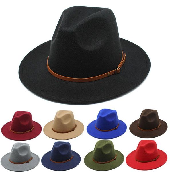 wide brim hats 2021 autumn and winter's style trendy woolen flat-brimmed vintage felt hat for women men, Blue;gray
wide brim hats 2021 autumn and winter's style trendy woolen flat-brimmed vintage felt hat for women men, Blue;gray