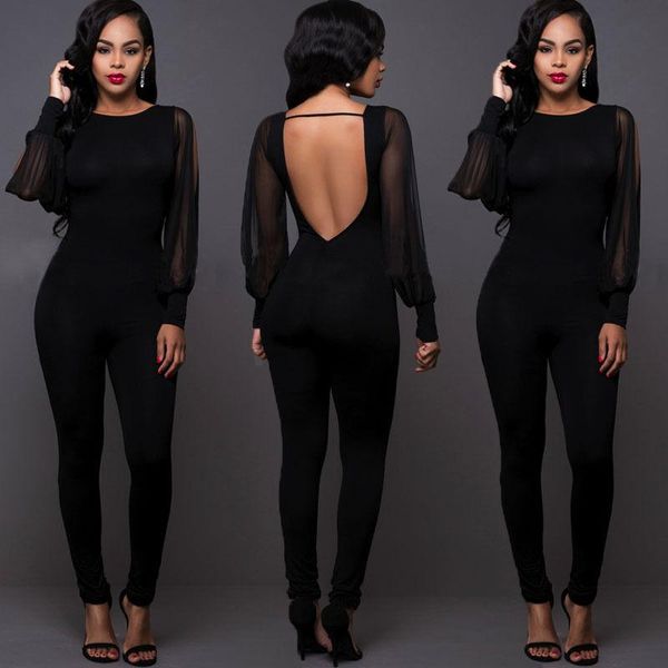 women's jumpsuits & rompers women mesh long sleeve bodycon backless romper jumpsuit play suit clubwear bodysuit clothing, Black;white
women's jumpsuits & rompers women mesh long sleeve bodycon backless romper jumpsuit play suit clubwear bodysuit clothing, Black;white