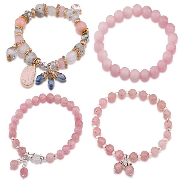 bangle natural stone pink beaded bracelet handmade gorgeous bead adjustable exquisite jewelry fashion women party accessories, Black
bangle natural stone pink beaded bracelet handmade gorgeous bead adjustable exquisite jewelry fashion women party accessories, Black