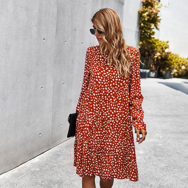 casual dresses autumn winter temperament print dress women button a line loose knee length for fashion, Black;gray
casual dresses autumn winter temperament print dress women button a line loose knee length for fashion, Black;gray