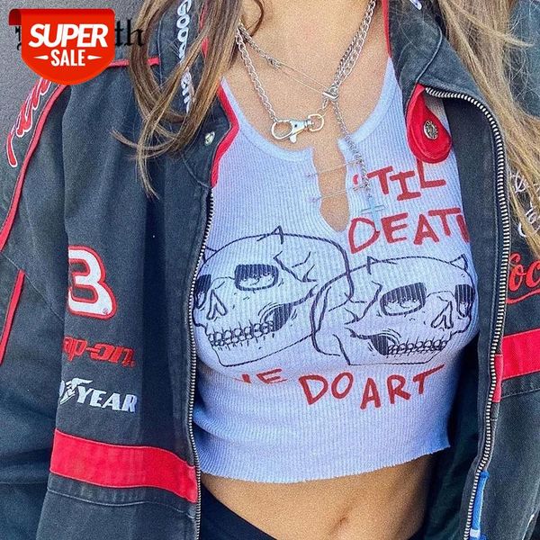 insgoth gothic skull print white tanks harajuku punk brook patchwork women tank streetwear grunge summer basic crop #wl2d 
insgoth gothic skull print white tanks harajuku punk brook patchwork women tank streetwear grunge summer basic crop #wl2d