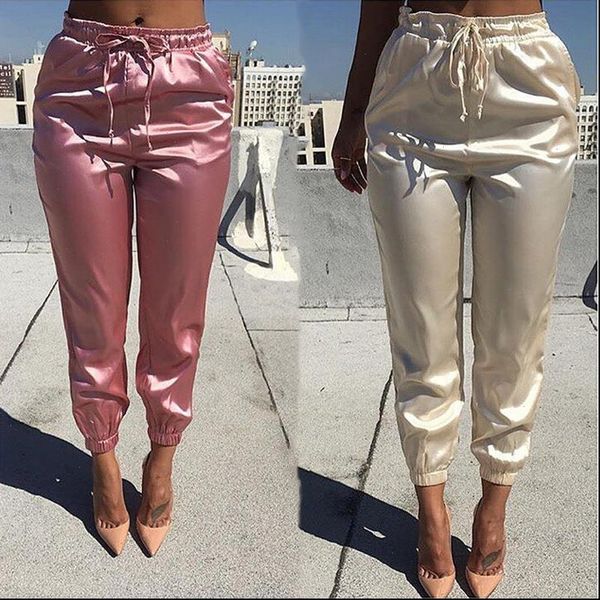 elastic high waist pants women brand jogger sweatpants satin fashion pink pencil pants streewear fitness trousers pantalon femme, Black;white
elastic high waist pants women brand jogger sweatpants satin fashion pink pencil pants streewear fitness trousers pantalon femme, Black;white