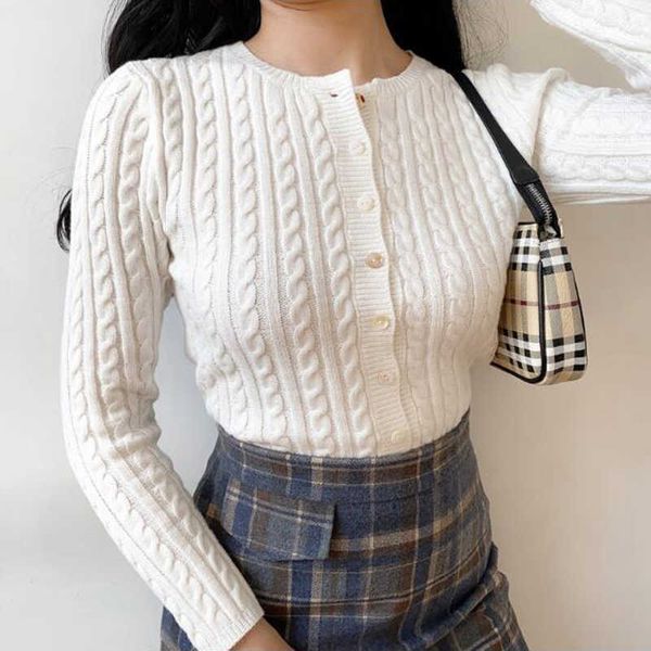 spring women's european o neck long sleeve knit cardigan sweater streetwear vintage coat 210531, White
spring women's european o neck long sleeve knit cardigan sweater streetwear vintage coat 210531, White