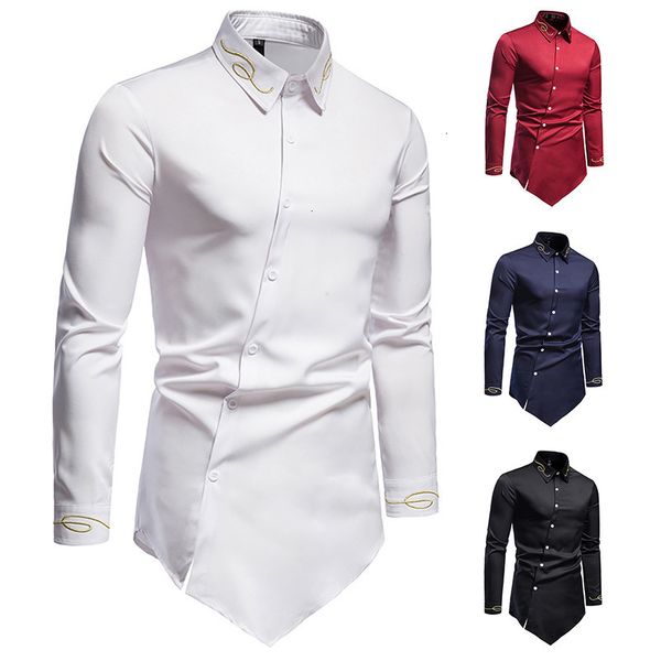 2021 New Hollow European Size Men's Trend Splicing Asymmetric Long-sleeved Western Denim Shirt Slim Fit Social B0n0 NL3M, White;black
2021 New Hollow European Size Men's Trend Splicing Asymmetric Long-sleeved Western Denim Shirt Slim Fit Social B0n0 NL3M, White;black