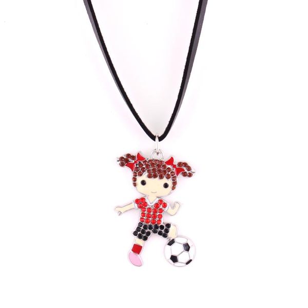 pendant necklaces arrival black wax rope rhinestone soccer girl necklace diy making mix colors cheerleader, Silver
pendant necklaces arrival black wax rope rhinestone soccer girl necklace diy making mix colors cheerleader, Silver