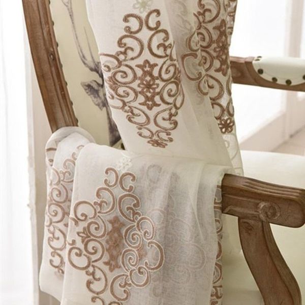 tulle european coffee color towel embroidered curtains tulle for living room bedroom study advanced embroidered
tulle european coffee color towel embroidered curtains tulle for living room bedroom study advanced embroidered