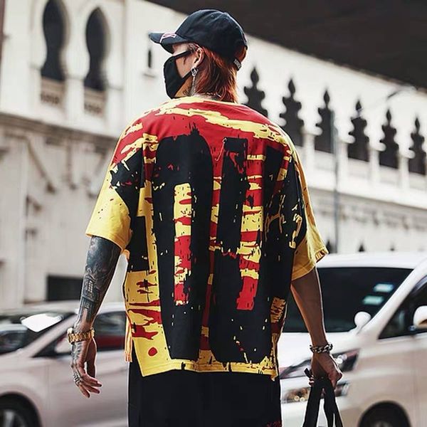 2021 new manga curta de hip hop sexo masculino das camisetas do punk dos homens n93z, Black
2021 new manga curta de hip hop sexo masculino das camisetas do punk dos homens n93z, Black