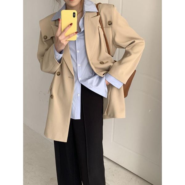 women's suits & blazers 2021 spring design sense of blazer jacket korean leisure suit ol style short windbreaker, White;black
women's suits & blazers 2021 spring design sense of blazer jacket korean leisure suit ol style short windbreaker, White;black