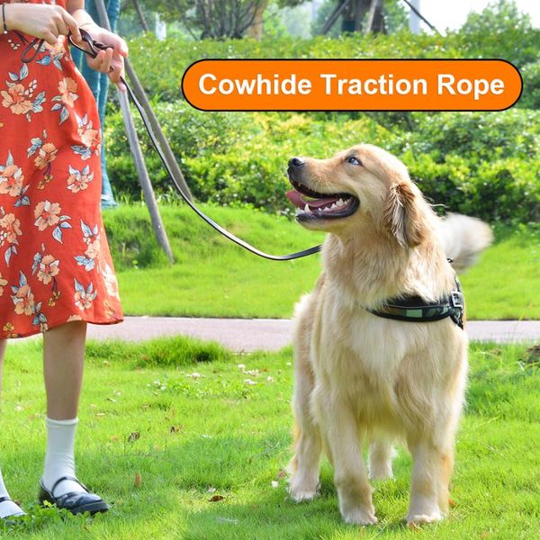 dog collars & leashes cowhide traction rope leather leash adjustable walking training for large medium dogs
dog collars & leashes cowhide traction rope leather leash adjustable walking training for large medium dogs