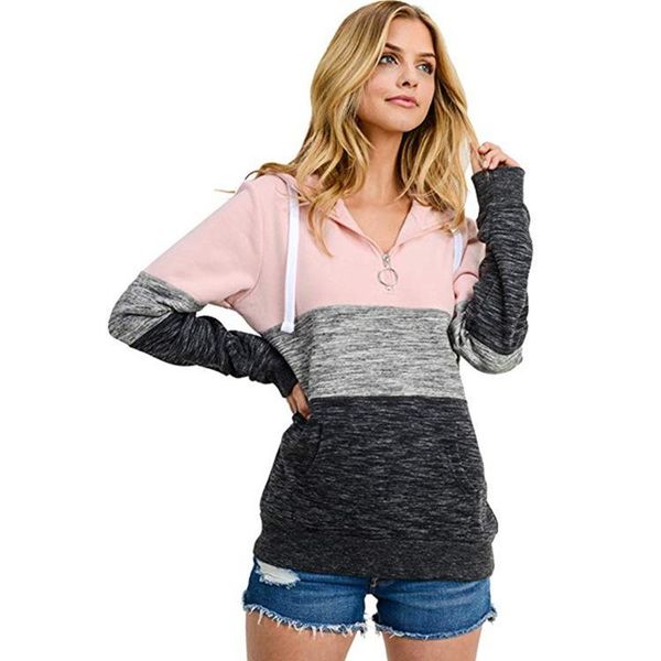women's hoodies & sweatshirts selling 2021 autumn and winter style plus-sized color panel hooded zip casual hoodie, Black
women's hoodies & sweatshirts selling 2021 autumn and winter style plus-sized color panel hooded zip casual hoodie, Black