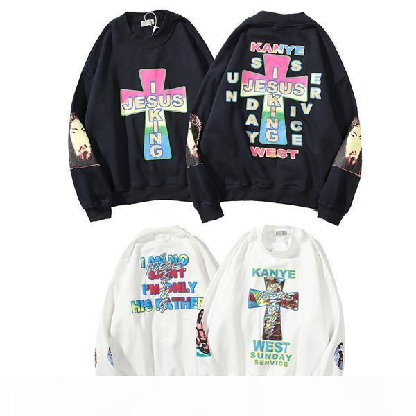 men's designer crew neck sweatshirt, kanye west sweater jesus is king limited letter print sweatshirt, casual street hip-hop sweatshirt, Black
men's designer crew neck sweatshirt, kanye west sweater jesus is king limited letter print sweatshirt, casual street hip-hop sweatshirt, Black