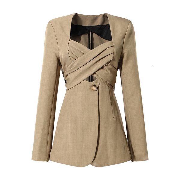 women's suits & blazers deat fashion casual autumn winter long solid sleeve carved shreds blare female upper coat sh486 ocku, White;black
women's suits & blazers deat fashion casual autumn winter long solid sleeve carved shreds blare female upper coat sh486 ocku, White;black