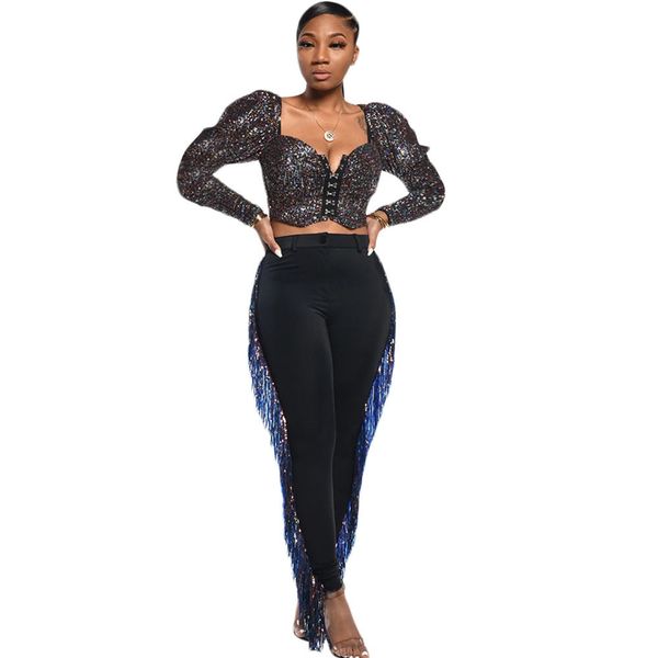 2021 new autumn winter fringe tassel pencil women button high waist ny leggings ladies trousers streetwear club party pants ltuh, Black;white
2021 new autumn winter fringe tassel pencil women button high waist ny leggings ladies trousers streetwear club party pants ltuh, Black;white