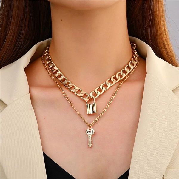 chains 2021 vintage multi-layer coin chain choker necklace for women gold silver color fashion lock chunky necklaces jewelry
chains 2021 vintage multi-layer coin chain choker necklace for women gold silver color fashion lock chunky necklaces jewelry