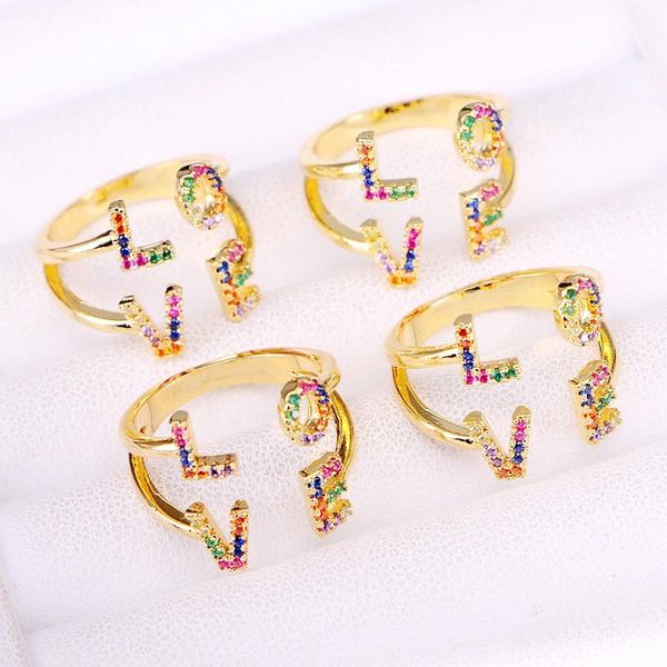 cluster rings 6pcs, rainbow love letter crystal cz finger ring for women gold jewelry, Golden;silver
cluster rings 6pcs, rainbow love letter crystal cz finger ring for women gold jewelry, Golden;silver