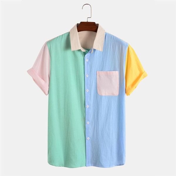 men's casual shirts japanese patchwork lapel short sleeve shirt set fashion youth vacation clothing 2021 summer, White;black
men's casual shirts japanese patchwork lapel short sleeve shirt set fashion youth vacation clothing 2021 summer, White;black