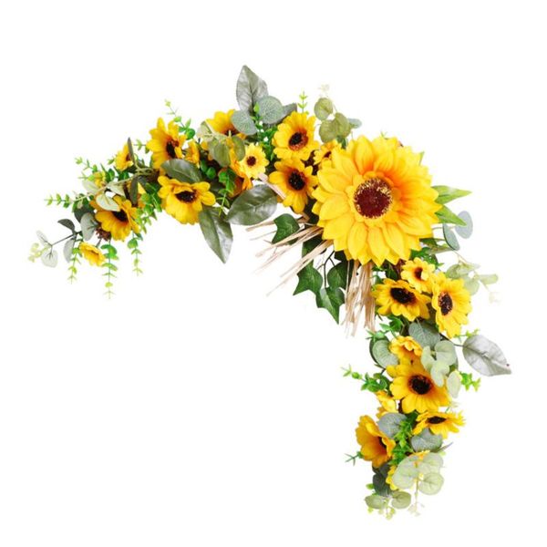 decorative flowers & wreaths 1 pc artificial sunflower garland decor wall wreath creative hanging ornament
decorative flowers & wreaths 1 pc artificial sunflower garland decor wall wreath creative hanging ornament