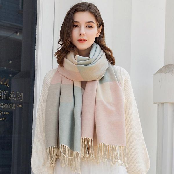 scarves woman winter cashmere imitation british autumn lovely shawl dual purpose tourism female japanese pink check classic, Blue;gray
scarves woman winter cashmere imitation british autumn lovely shawl dual purpose tourism female japanese pink check classic, Blue;gray