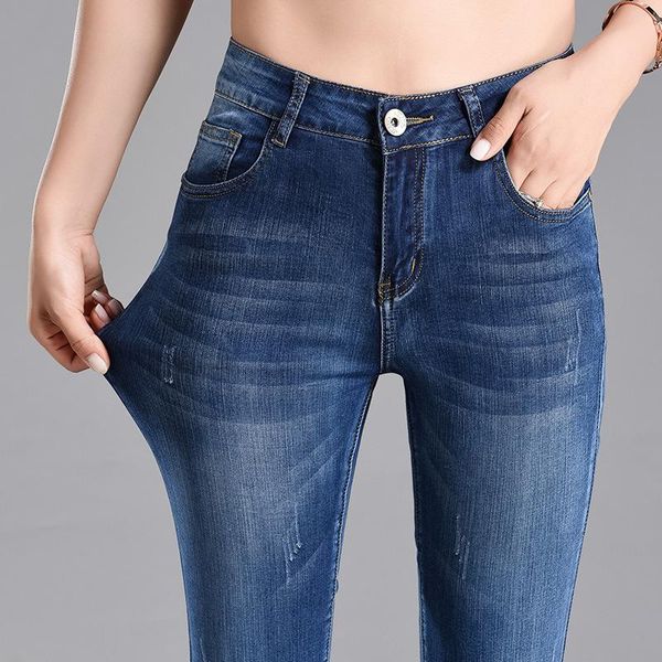 women's jeans thin high-waisted women style young girl large size tight-fitting stretch pencil pants high-quality luxury, Blue
women's jeans thin high-waisted women style young girl large size tight-fitting stretch pencil pants high-quality luxury, Blue