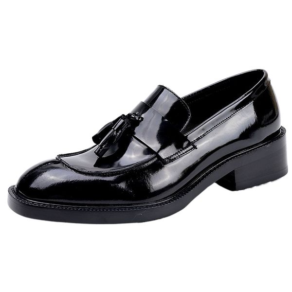 formal business shoes for men full grain leather british style driving lazy shoes thick heel mens oxfords, Black
formal business shoes for men full grain leather british style driving lazy shoes thick heel mens oxfords, Black
