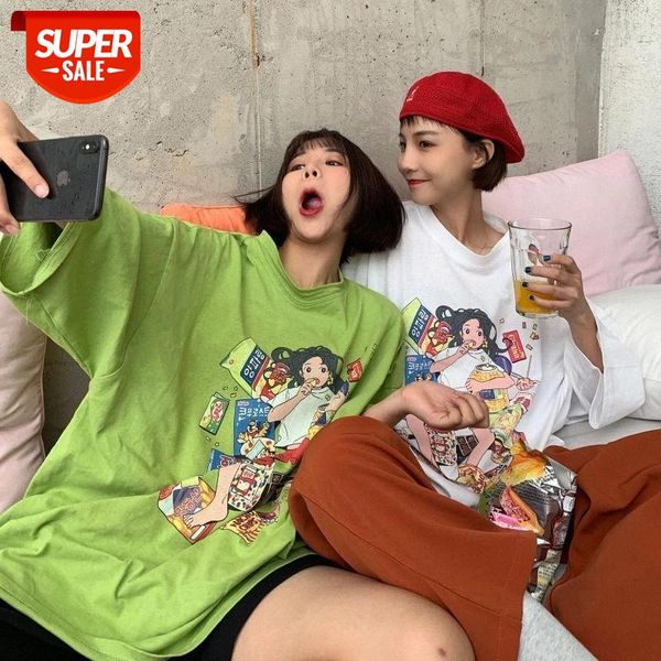 T-shirt women 2020 spring and summer new Cotton Korean version of the strange girl cartoon print loose sleeve tshirt female #6c1P, White
T-shirt women 2020 spring and summer new Cotton Korean version of the strange girl cartoon print loose sleeve tshirt female #6c1P, White