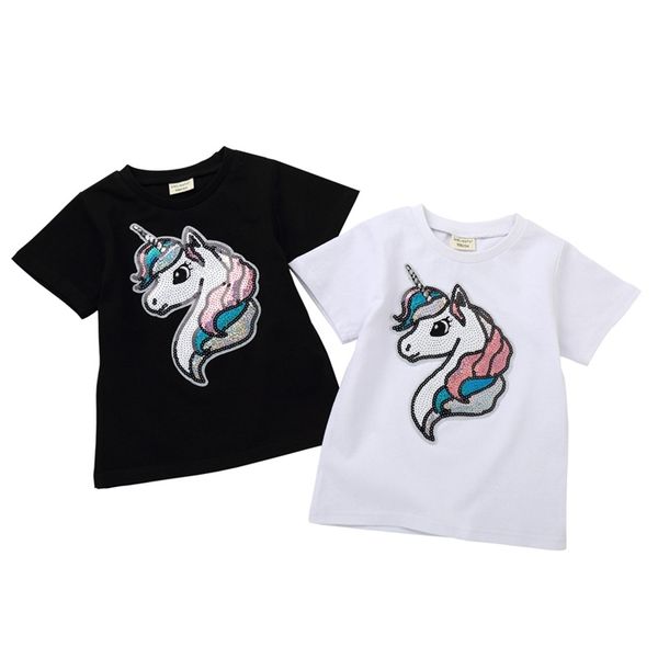 casual cotton kids boys girls t shirt tees summer short sleeve cartoon unicorn sequin t-shirt white black children clothes 210713
casual cotton kids boys girls t shirt tees summer short sleeve cartoon unicorn sequin t-shirt white black children clothes 210713