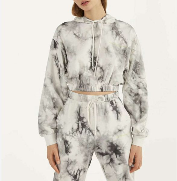 2020 spring and summer new women's tie dyed hooded sweatshirt + jogging suit w055 f335, Gray
2020 spring and summer new women's tie dyed hooded sweatshirt + jogging suit w055 f335, Gray