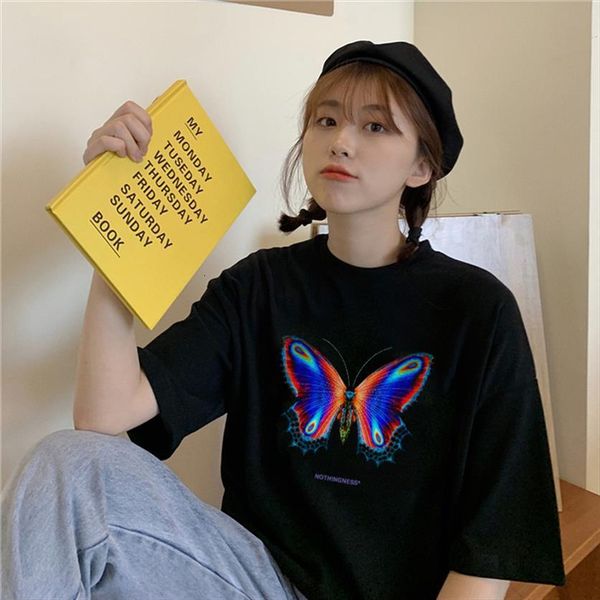 harajuku vintage casual colorful butterfly women t shirts letter nothingness print cotton streetwear loose hip hop fun chic shirt, White
harajuku vintage casual colorful butterfly women t shirts letter nothingness print cotton streetwear loose hip hop fun chic shirt, White