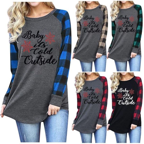 women's blouses & shirts casual pullover sweatshirts christmas printing plaid patchwork long sleeves sweatshirt t-shirt blouse, White
women's blouses & shirts casual pullover sweatshirts christmas printing plaid patchwork long sleeves sweatshirt t-shirt blouse, White