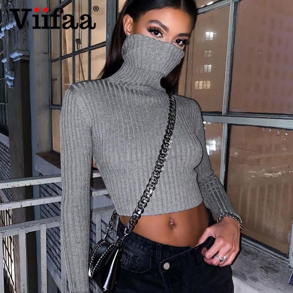 women's sweaters viifaa turtleneck knitted sweater autumn clothes women long sleeve crop solid color basic slim fit thin pullover, White;black
women's sweaters viifaa turtleneck knitted sweater autumn clothes women long sleeve crop solid color basic slim fit thin pullover, White;black