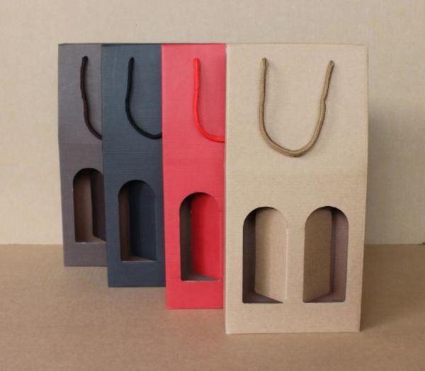 gift wrap 100pcs kraft paper red wine box handheld single/double bottle bag window packaging party supplies wholesale
gift wrap 100pcs kraft paper red wine box handheld single/double bottle bag window packaging party supplies wholesale