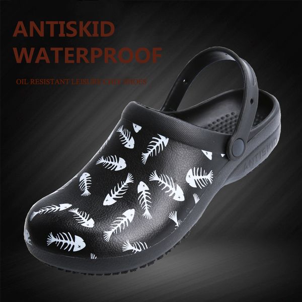 antiskid chef shoes printing fishbone kitchen work shoes non-slip waterproof oil-proof kitchen clogs for cook plus size 36-46, Black
antiskid chef shoes printing fishbone kitchen work shoes non-slip waterproof oil-proof kitchen clogs for cook plus size 36-46, Black