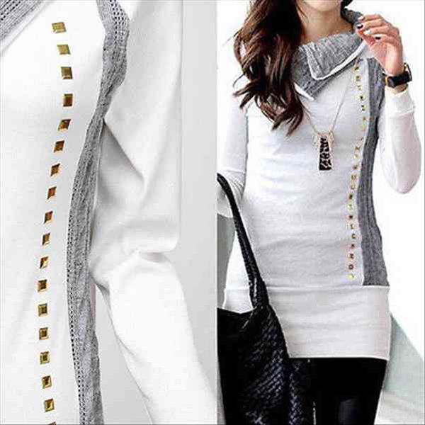 casual women winter autumn long sleeve pullover jacket sweater coat hooded jumper white high collar sweaters, White;black
casual women winter autumn long sleeve pullover jacket sweater coat hooded jumper white high collar sweaters, White;black