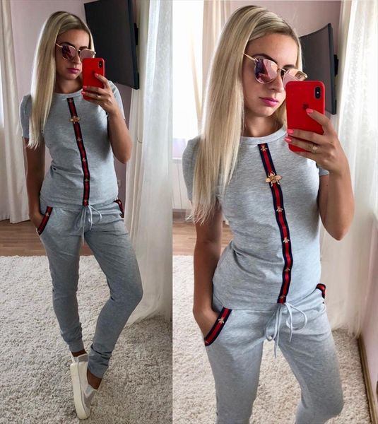 fashion printed sport suits womens pants o neck short sleeve shirts two piece sets outfits casual tracksuits, White
fashion printed sport suits womens pants o neck short sleeve shirts two piece sets outfits casual tracksuits, White
