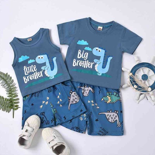 2pcs baby boy casual outfits dinosaur amp letter print round neck t-shirt tank shorts with pockets, White
2pcs baby boy casual outfits dinosaur amp letter print round neck t-shirt tank shorts with pockets, White