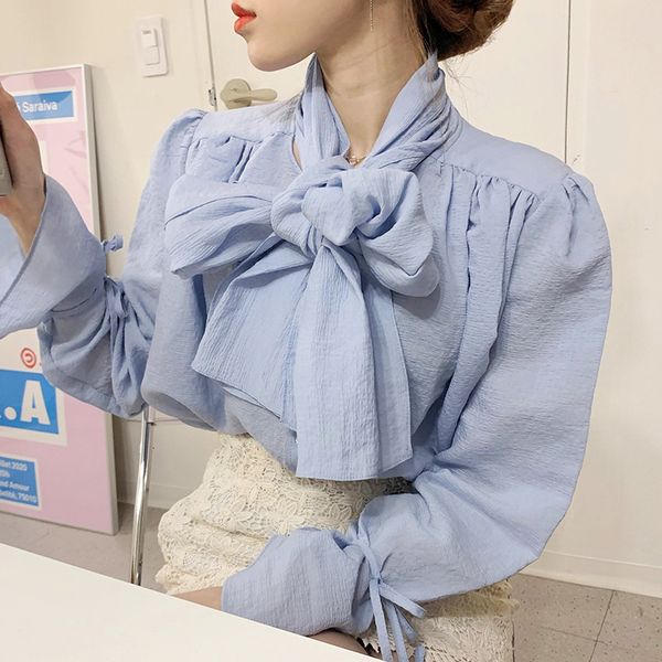 2021 new korean chic solid blue neck bow flared sleeve shirt a line lace hook flower skirt girl two piece set women qtpl, Black;gray
2021 new korean chic solid blue neck bow flared sleeve shirt a line lace hook flower skirt girl two piece set women qtpl, Black;gray