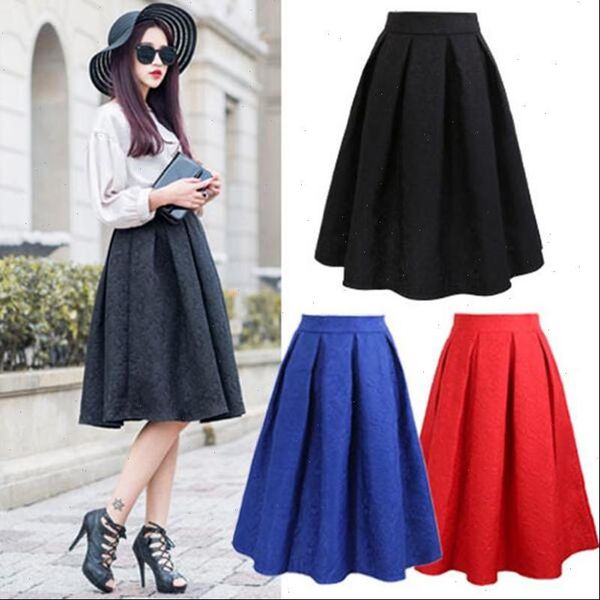 2021 winter black red jacquard pleated ball gown skater ladies midi skirts womens plus size office wear tutu saia
2021 winter black red jacquard pleated ball gown skater ladies midi skirts womens plus size office wear tutu saia