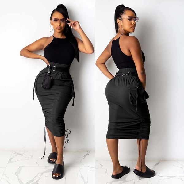 skirts casual bandage long skirt with pockets women bottom drawstring bud maxi white summer lightweight streetwear, Black
skirts casual bandage long skirt with pockets women bottom drawstring bud maxi white summer lightweight streetwear, Black