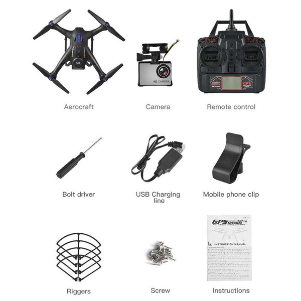 x183s rc drone with 720p/1080p hd 5g camera headless mode altitude hold one key return mini remote control gps quadrocopter
x183s rc drone with 720p/1080p hd 5g camera headless mode altitude hold one key return mini remote control gps quadrocopter