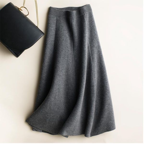 skirts winter loose long cashmere skirt women thick fashion mid-calf a-line ladies vintage wool knitted gray black high quality
skirts winter loose long cashmere skirt women thick fashion mid-calf a-line ladies vintage wool knitted gray black high quality