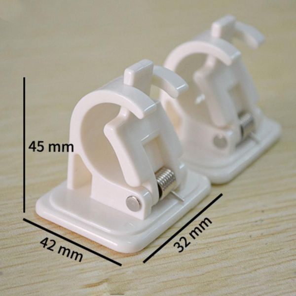 2 pcs white hanging rod clip adhesive wall curtain hanging rod clamp hooks shower curtain fixed clip rack hook
2 pcs white hanging rod clip adhesive wall curtain hanging rod clamp hooks shower curtain fixed clip rack hook