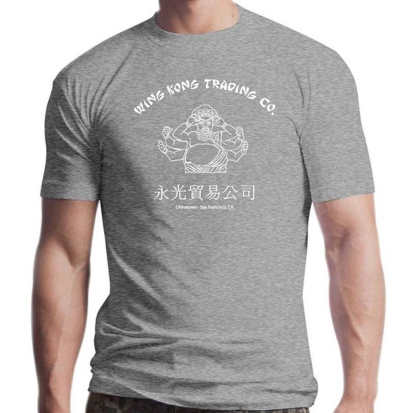 men's t-shirts wing kong trading company t shirt big trouble in little china, White;black 
men's t-shirts wing kong trading company t shirt big trouble in little china, White;black