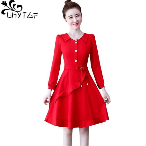 casual dresses uhytgf autumn dress women fashion red black ruffled elegant single-breasted pullover cute girl 5xl plus size 1297, Black;gray
casual dresses uhytgf autumn dress women fashion red black ruffled elegant single-breasted pullover cute girl 5xl plus size 1297, Black;gray