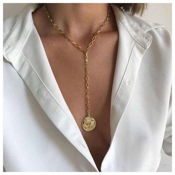 pendant necklaces hahagirl bohemian multi-layer coin chain choker necklace for women gold color fashion portrait chunky jewelry, Silver
pendant necklaces hahagirl bohemian multi-layer coin chain choker necklace for women gold color fashion portrait chunky jewelry, Silver