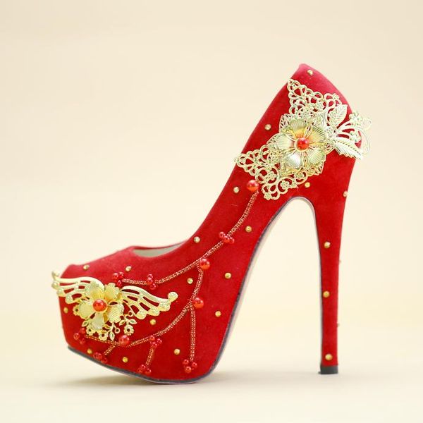 classic chinese-style wedding shoes red high-heeled ladies bride shoes large size 41 beading women red women pumps, Black
classic chinese-style wedding shoes red high-heeled ladies bride shoes large size 41 beading women red women pumps, Black
